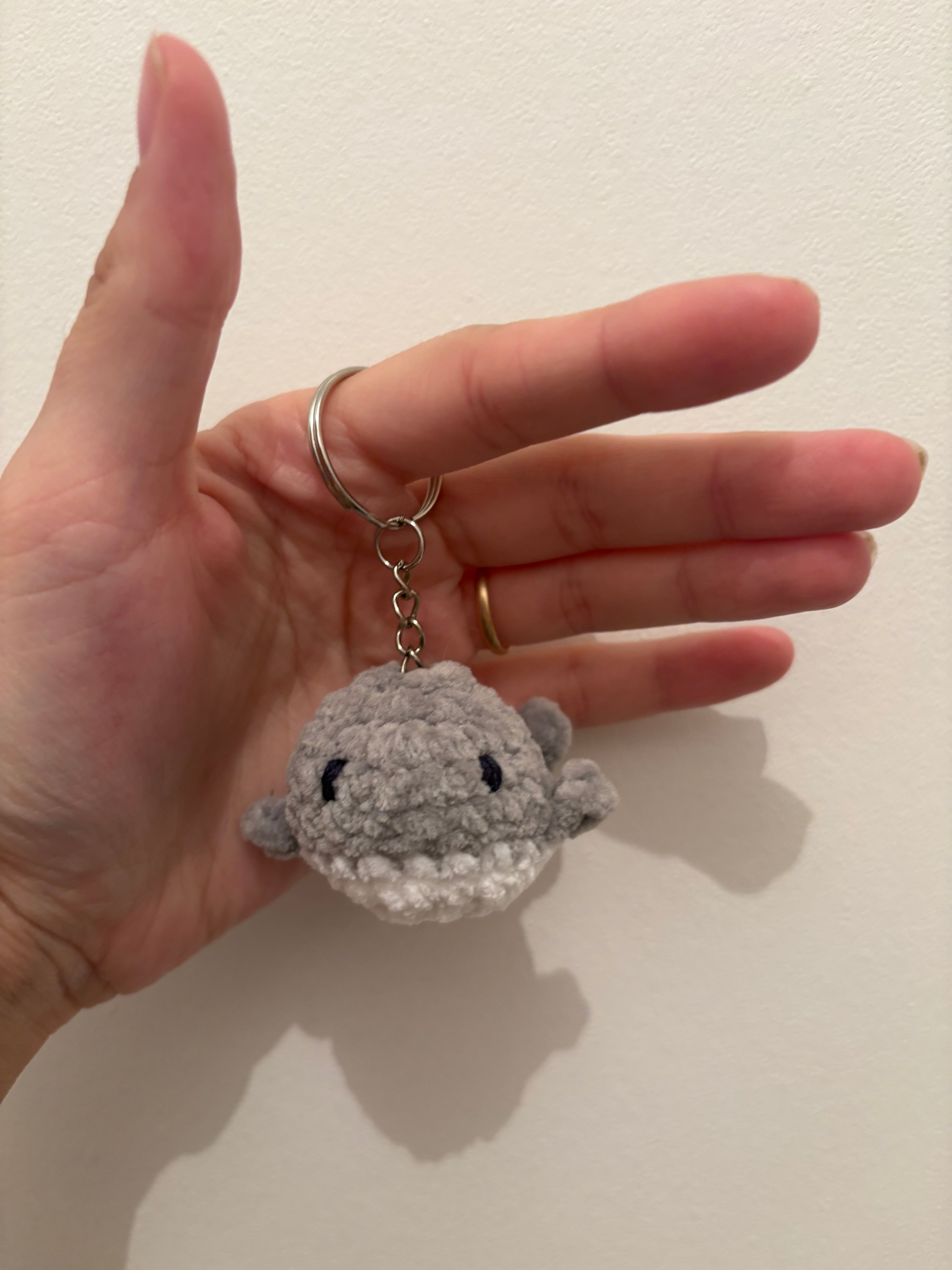 Porte clé baleine au crochet