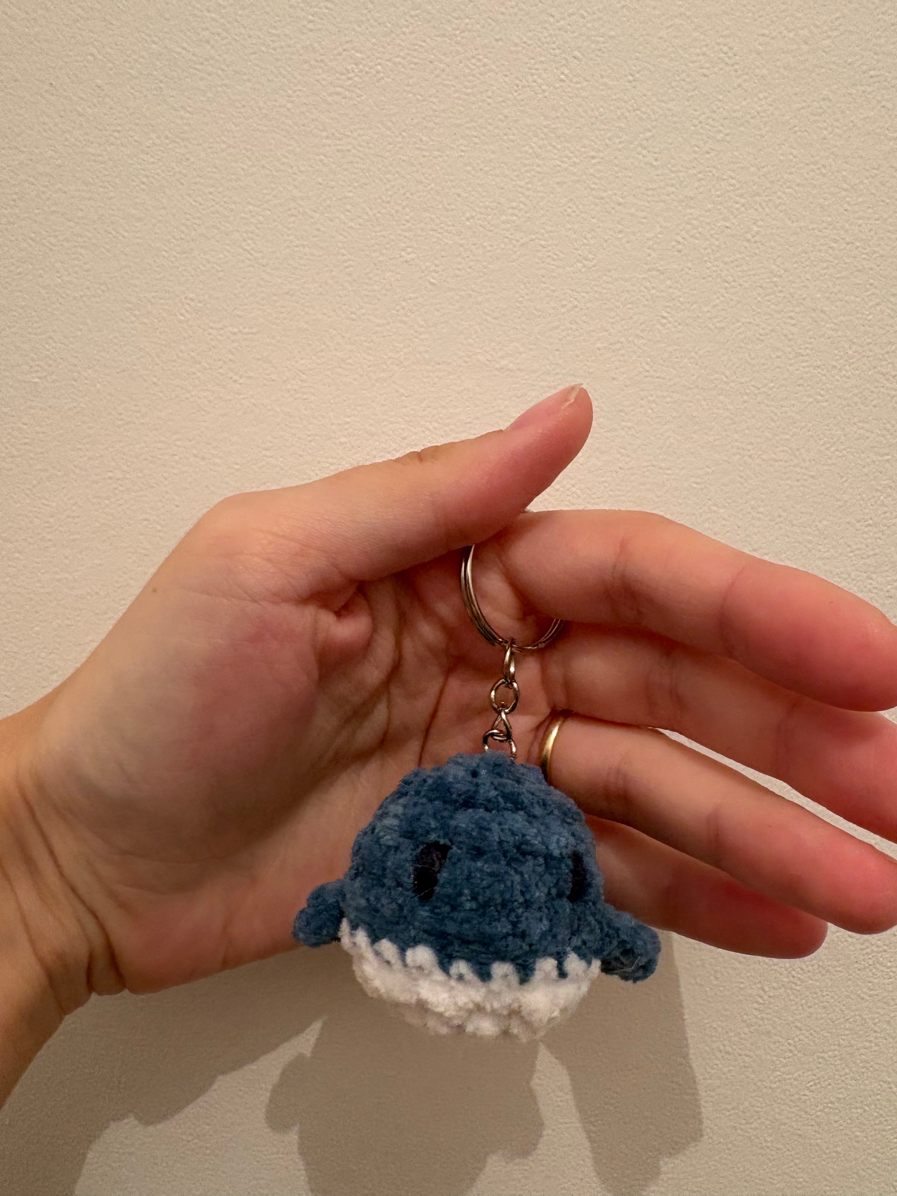 Porte clé baleine au crochet