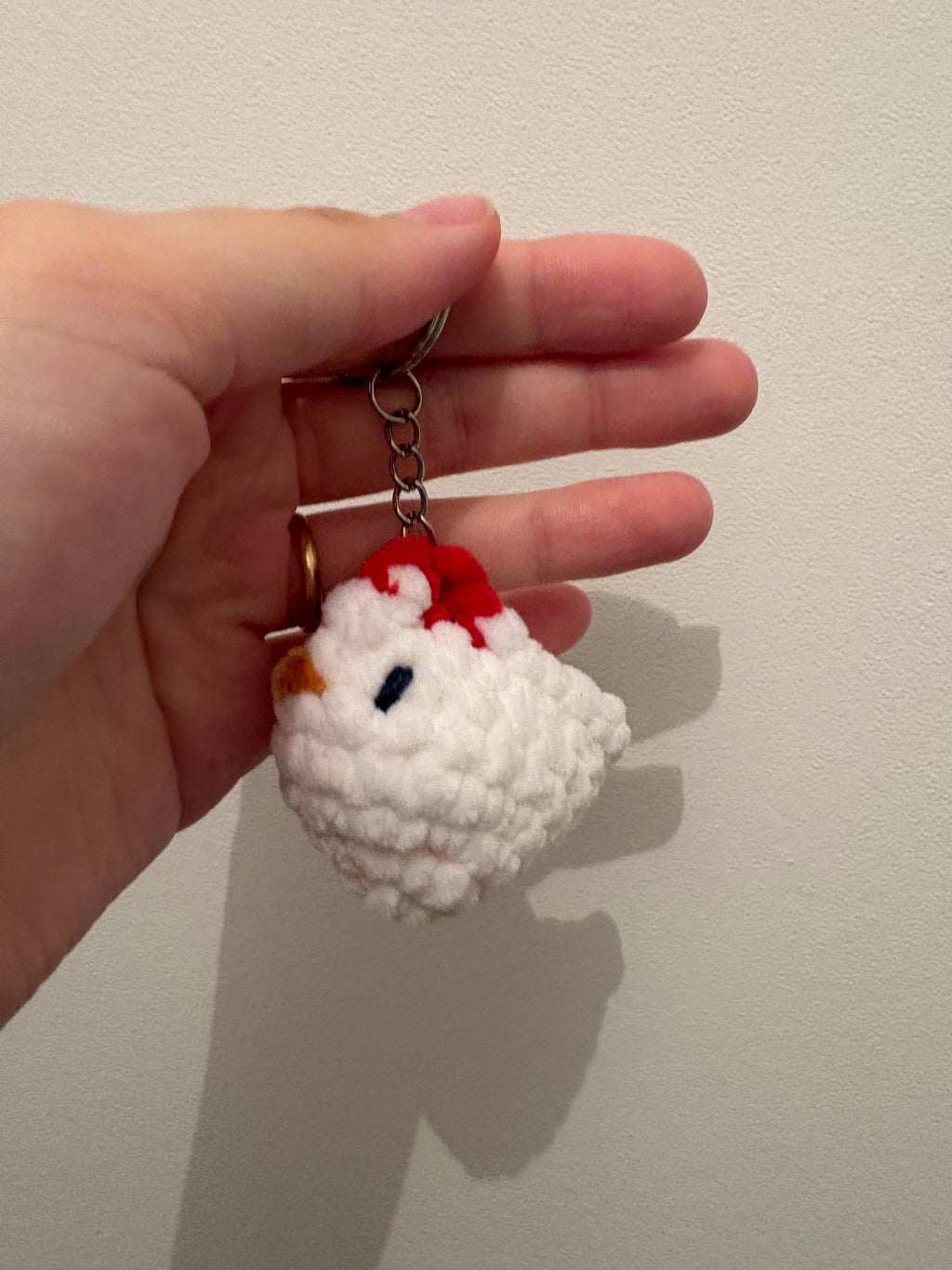 Porte clé poule au crochet