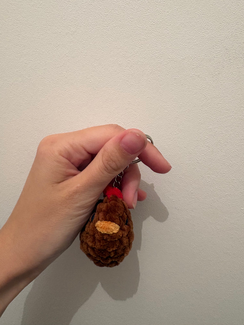 Porte clé poule au crochet